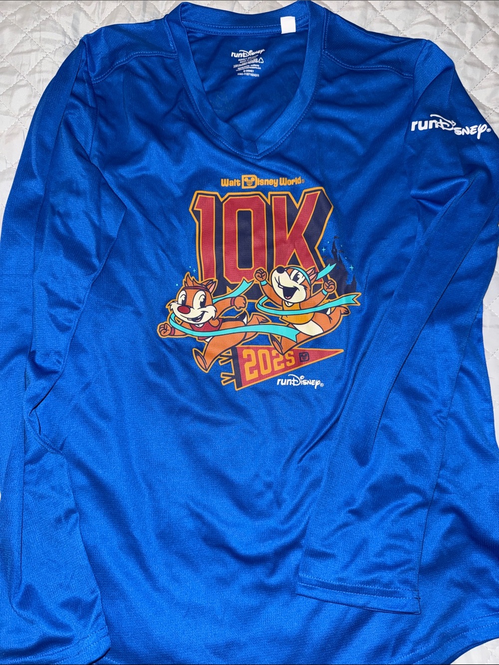 RunDisney 2025 Marathon Weekend 10K Race Shirt with Chip and Dale